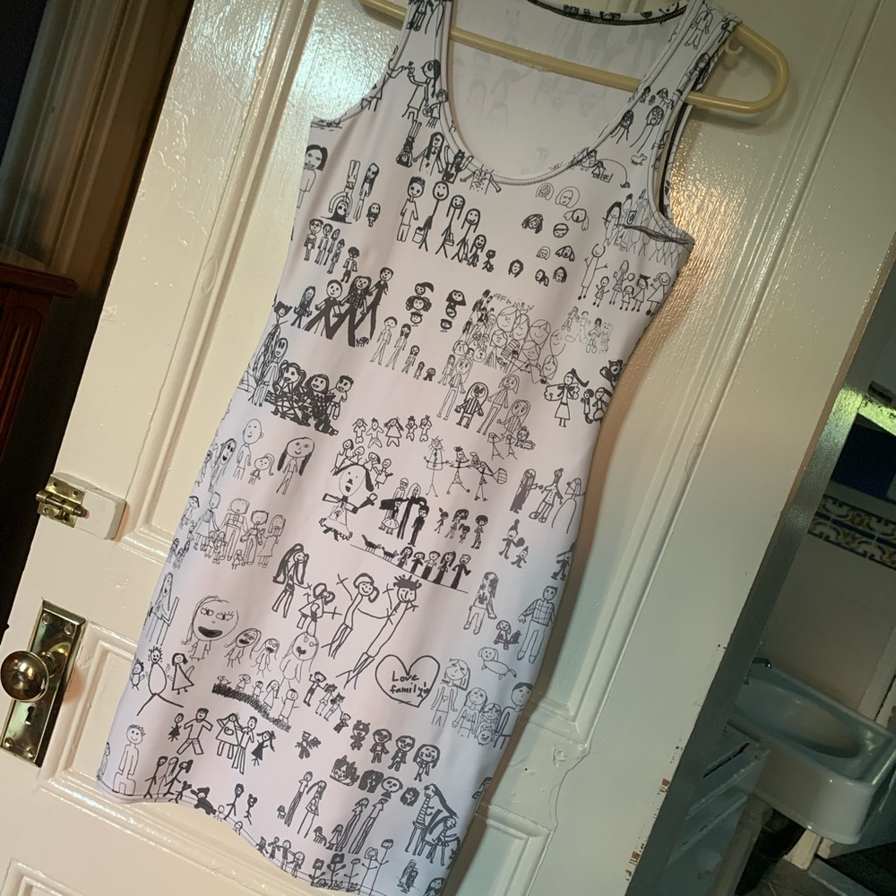 One-of-kind children’s drawing dress